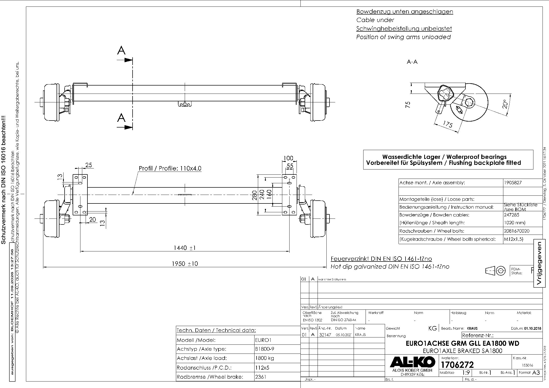 AL-KO gebremste Achse 1800 kg – Bild 4