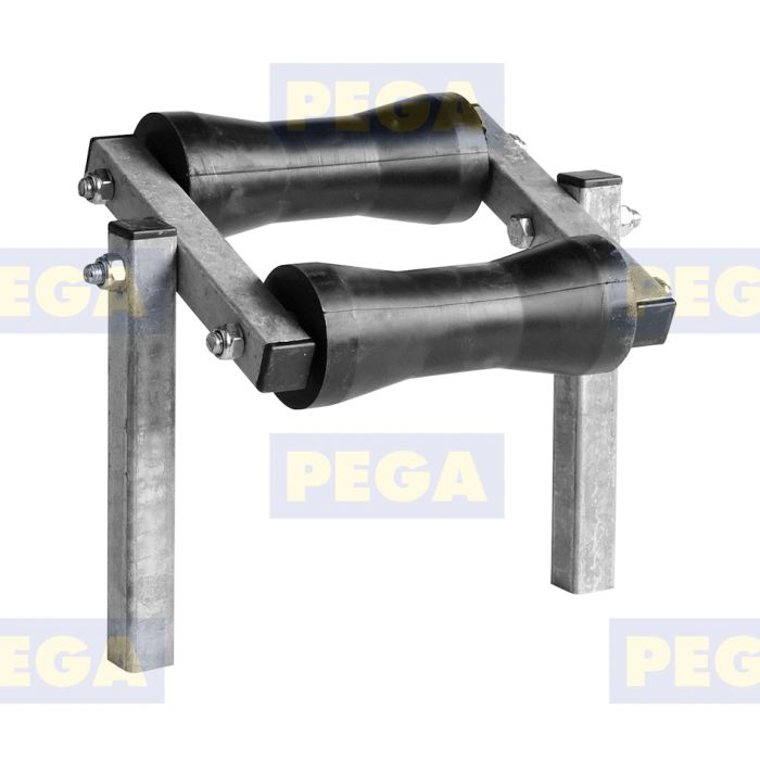 Double ensemble de galets de quille avec tube de support