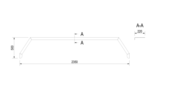 Spatbord TA THMAQ aluminium traanplaat - Afbeelding 2
