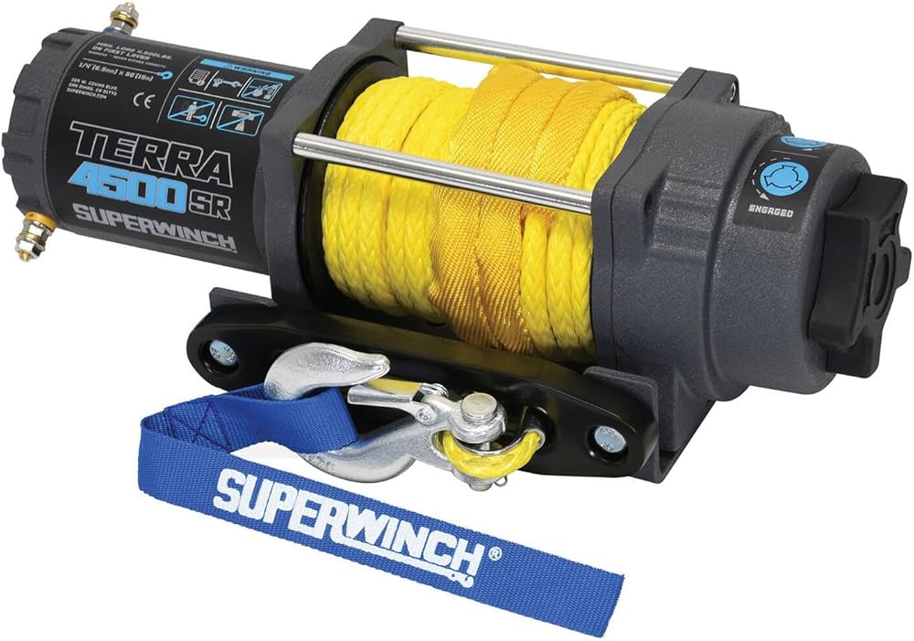 Terra 4500 12V elektrische lier met touw – 2041 kg
