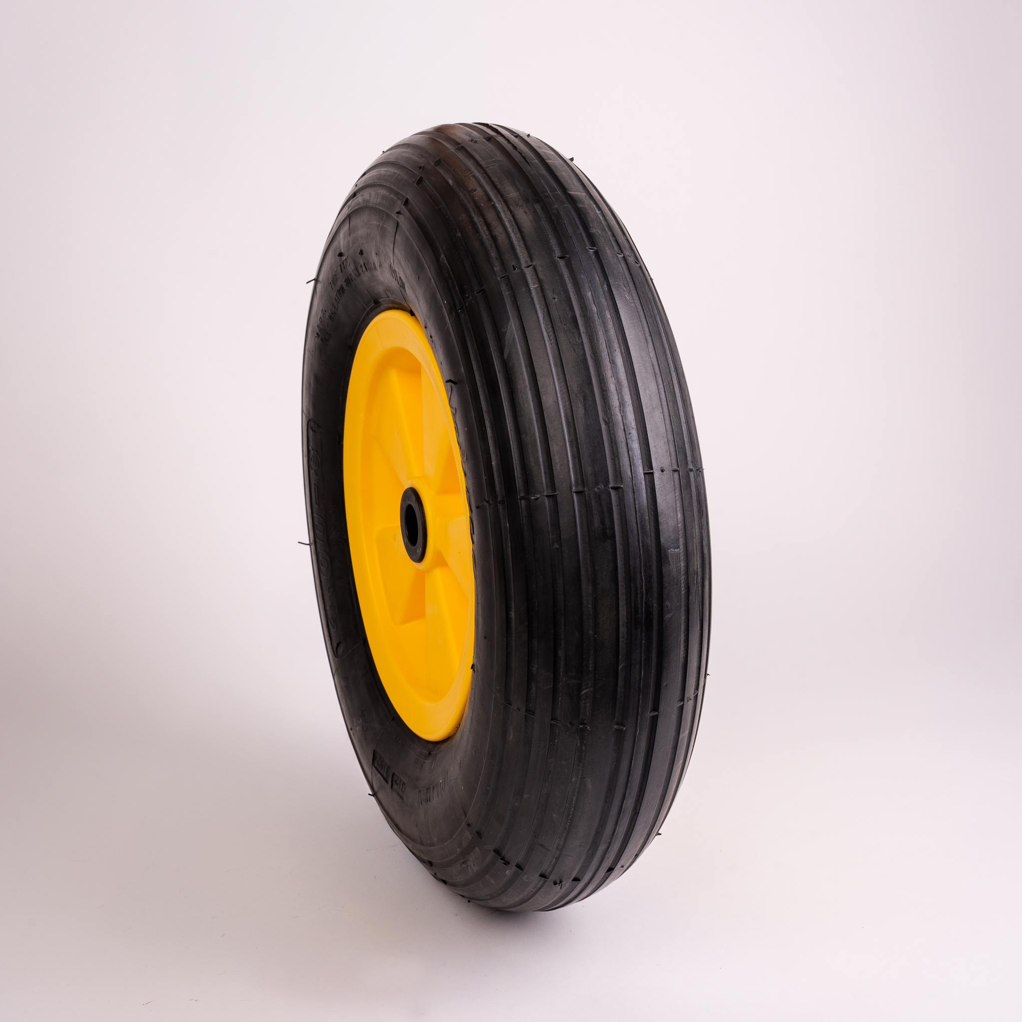 Wheelbarrow wheel 400-8 inch with plain bearings – 20 mm axle hole - Image 2