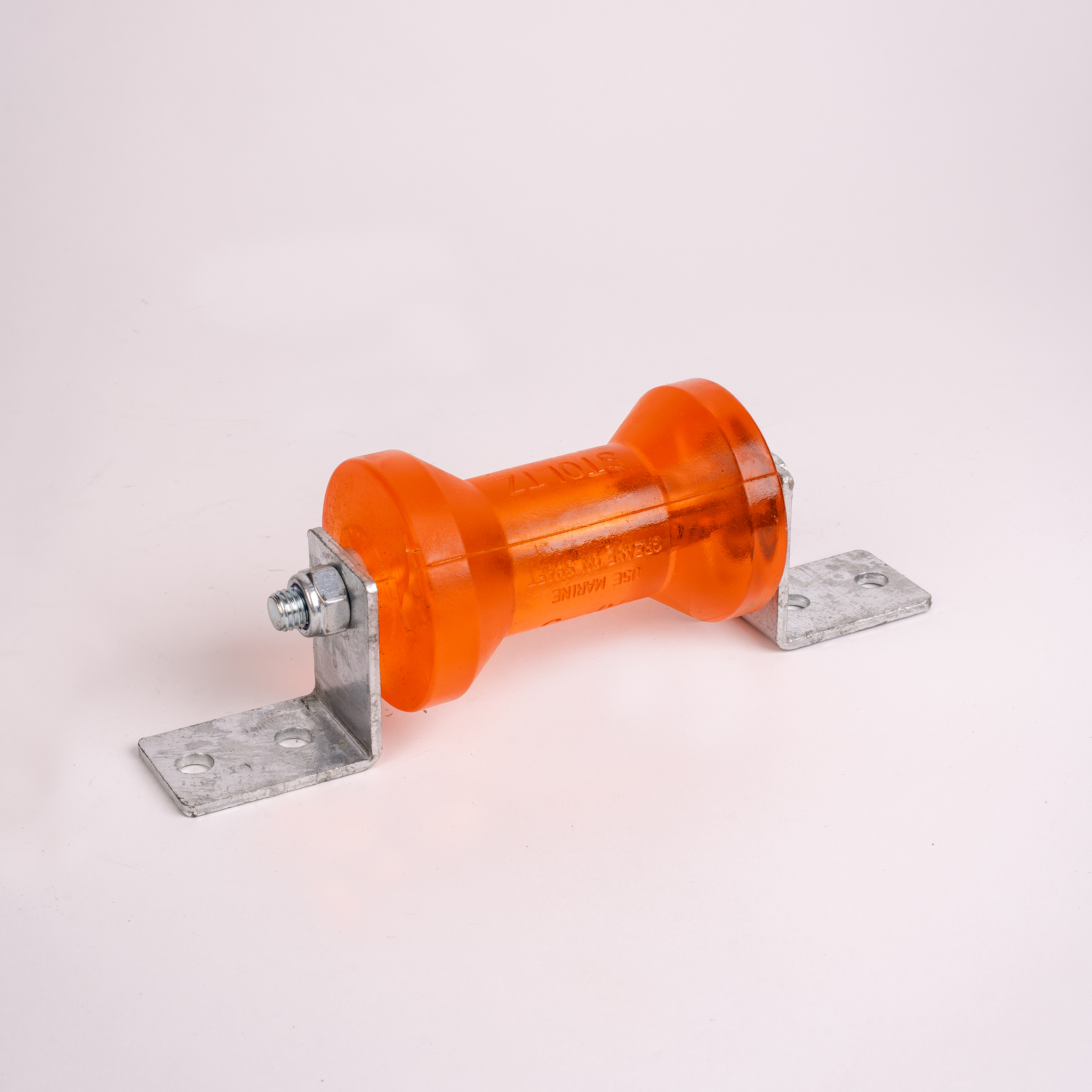 Polyurethane keel roller with angle brackets